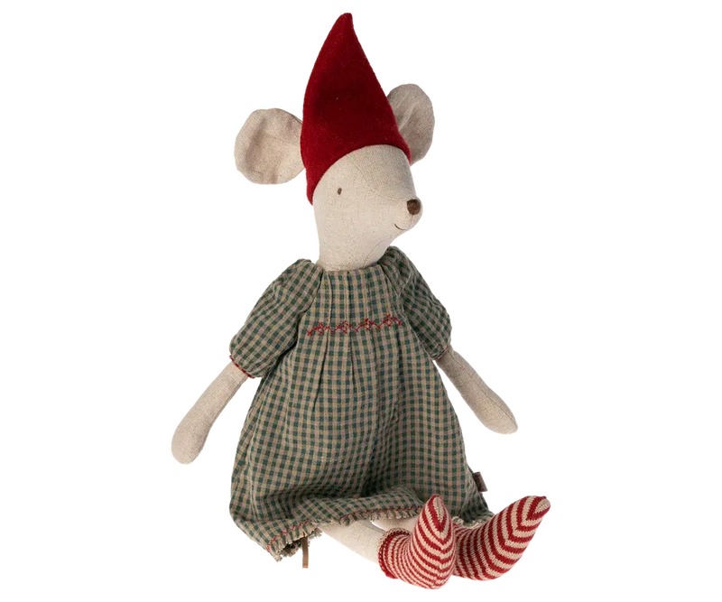 Maileg Medium Christmas Mouse Medium Girl