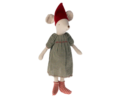 Maileg Medium Christmas Mouse Medium Girl