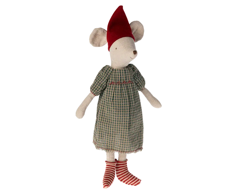 Maileg Medium Christmas Mouse Medium Girl