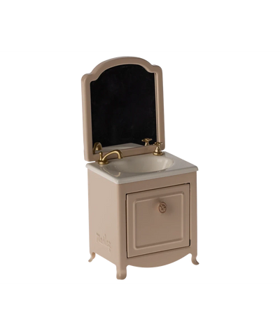 Maileg Miniature Sink Dresser With Mirror - Powder