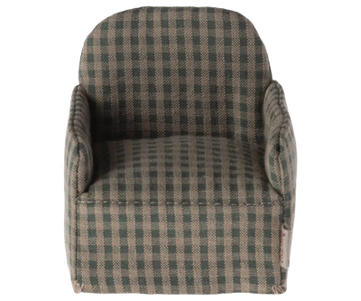 Maileg Mouse Chair Checker Green