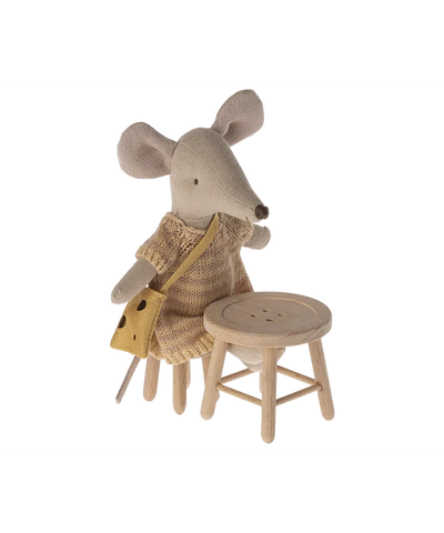 Maileg Table & Stool Set Mouse