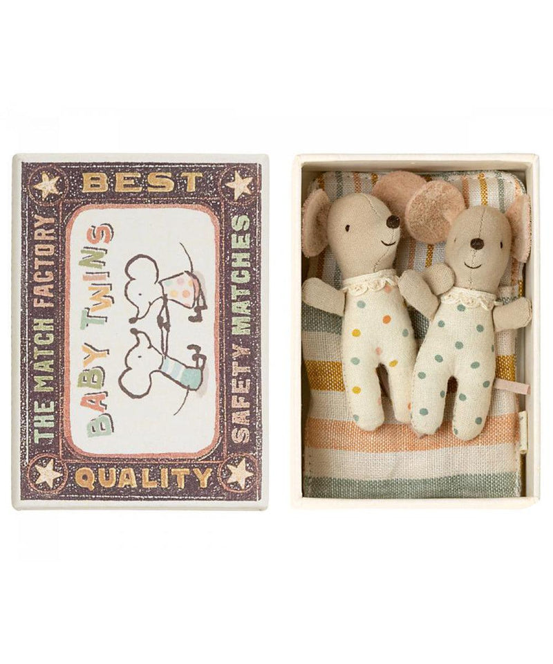 Maileg Twins, Baby Mice in Matchbox