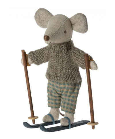 Maileg Winter Mouse With Ski Set, Big Brother