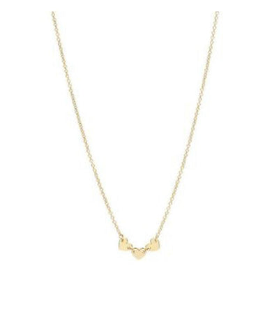 Mini Coquine Love 3 Hearts Golden Necklace