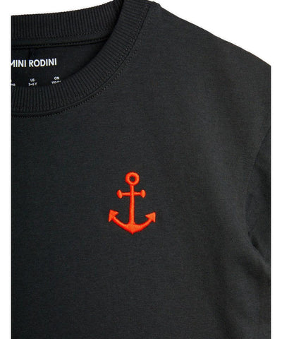 Mini Rodini Anchor Tee Black