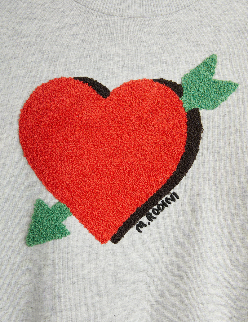 Mini Rodini Arrowed Heart Chenille Sweatshirt