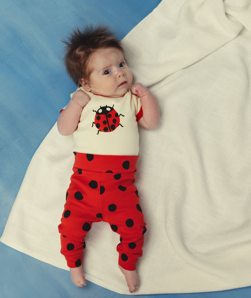 Mini Rodini Baby Body Ladybugs