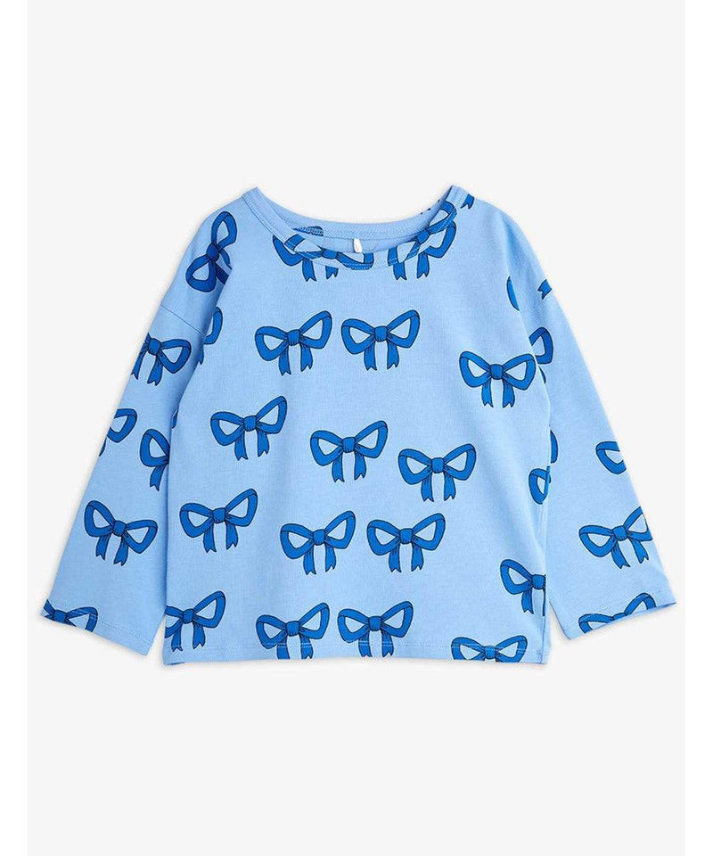 Mini Rodini Baby Bow Aop Tee Blue