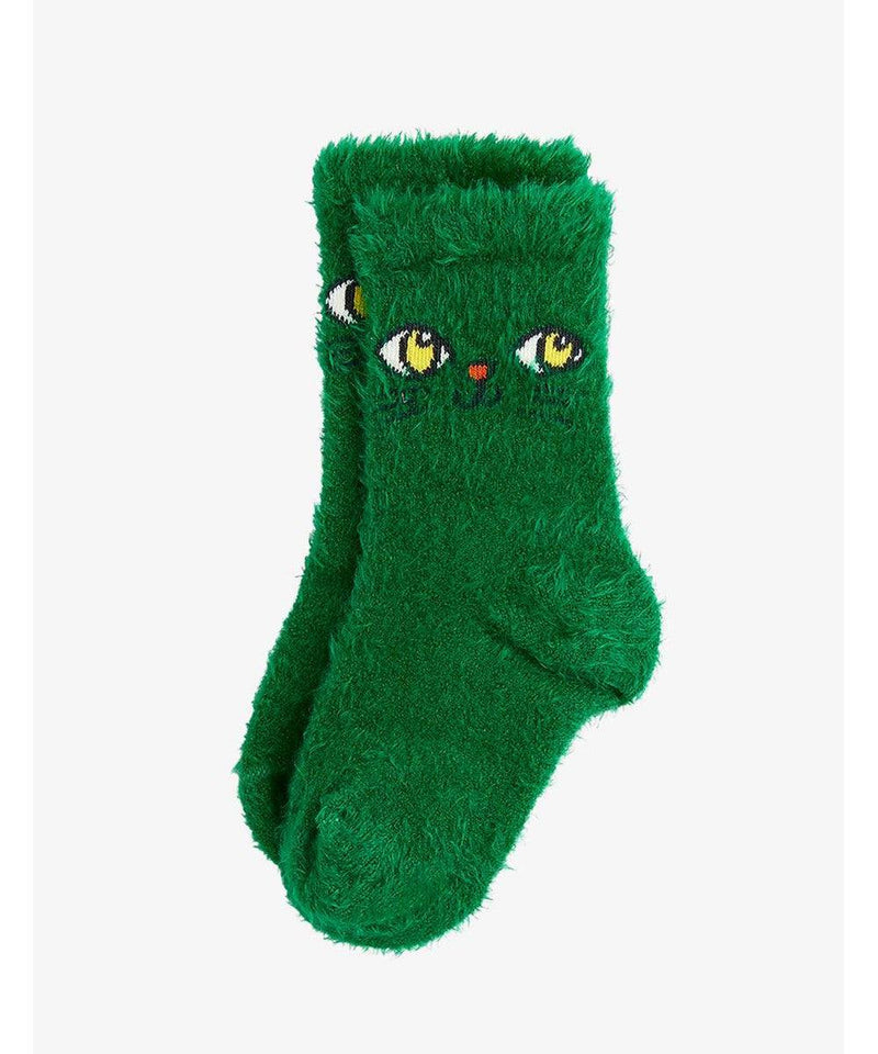 Mini Rodini Baby Cat face Fluffy Socks