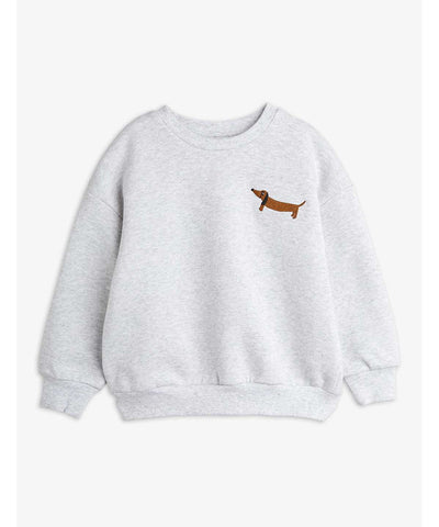 Mini Rodini Baby Dog Emblem Sweatshirt Grey Melange