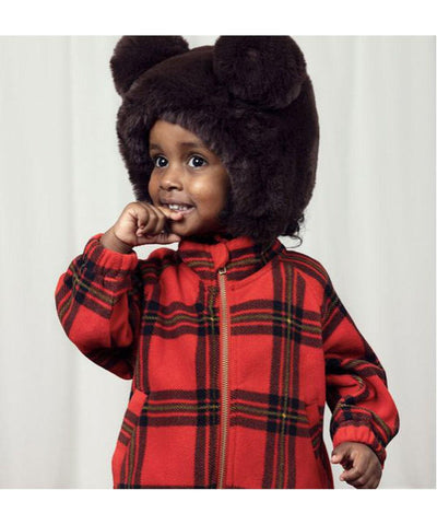 Mini Rodini Baby Faux Fur ear hat