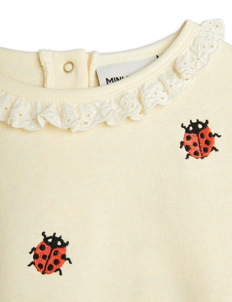 Mini Rodini Baby Ladybugs Lace Sweatshirt