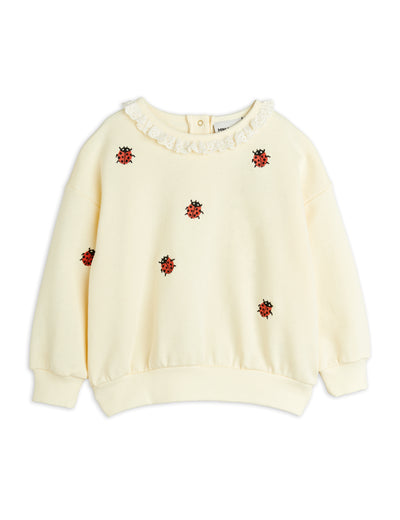 Mini Rodini Baby Ladybugs Lace Sweatshirt