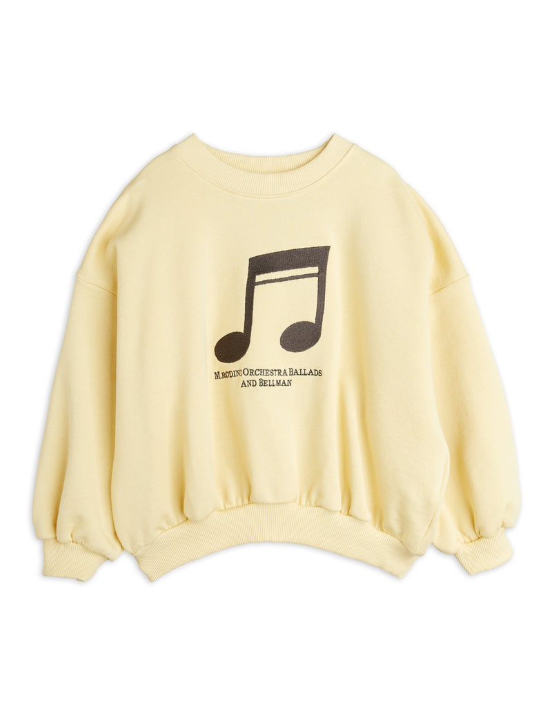 Mini Rodini Baby Note Sweatshirt Yellow