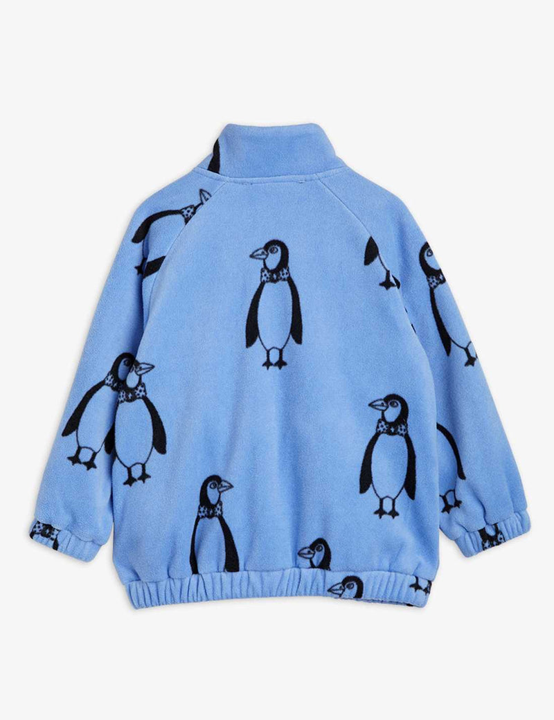 Mini Rodini Baby penguin Fleece Jacket Blue