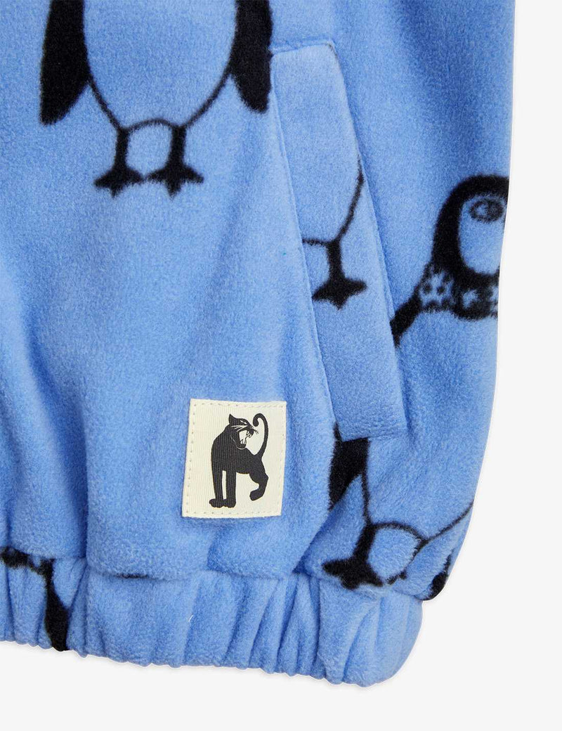 Mini Rodini Baby penguin Fleece Jacket Blue