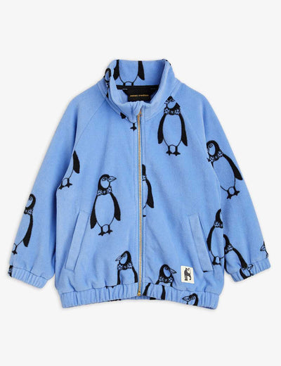 Mini Rodini Baby penguin Fleece Jacket Blue