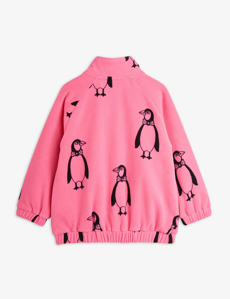 Mini Rodini Baby penguin Fleece Jacket Pink