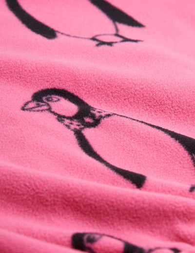 Mini Rodini Baby penguin Fleece Jacket Pink