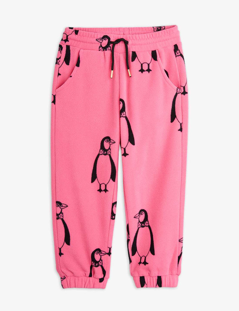 Mini Rodini Baby Penguin Fleece Trousers Pink