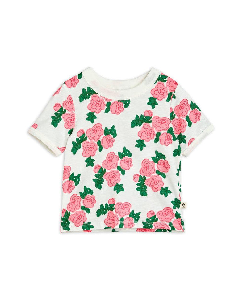 Mini Rodini Baby Roses Aop Tee Pink