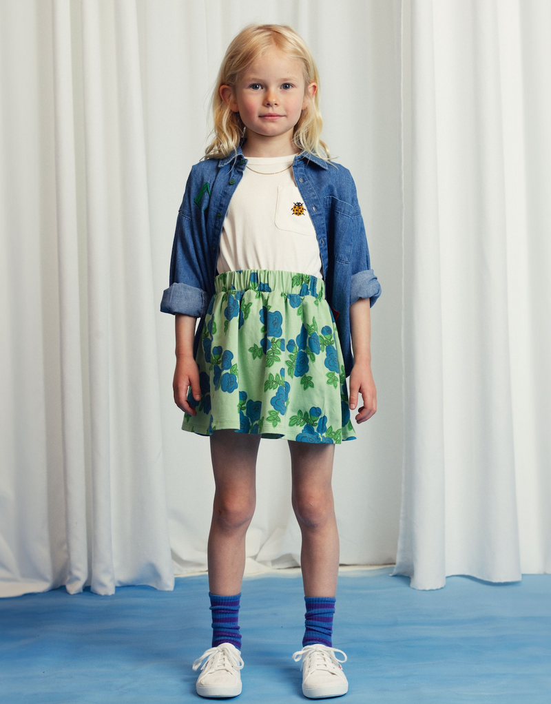 Mini Rodini Blue Roses aop Skirt