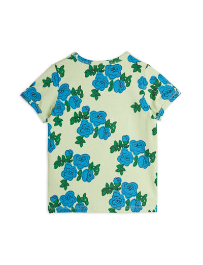 Mini Rodini Blue Roses aop ss Tee