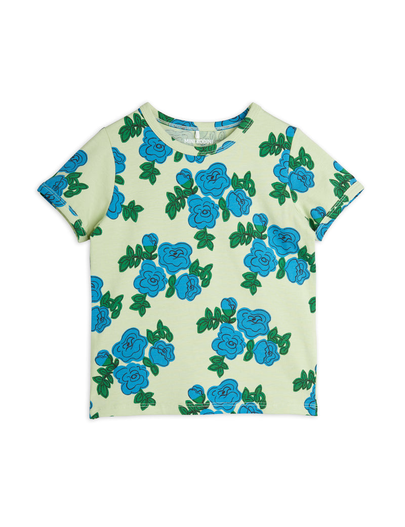 Mini Rodini Blue Roses aop ss Tee