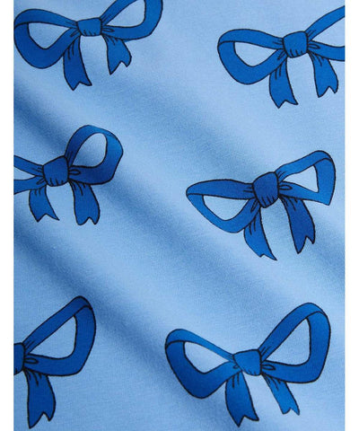 Mini Rodini Bow Aop Tee Blue