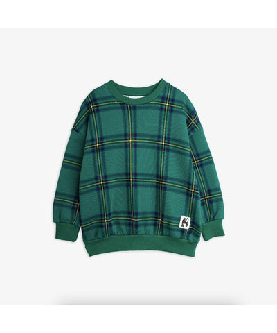 Mini Rodini Check Aop Sweatshirt Green