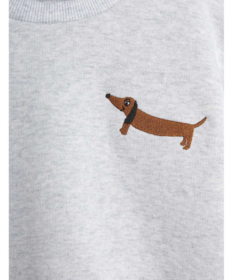 Mini Rodini Dog Emblem Sweatshirt Grey Melange