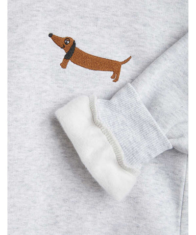 Mini Rodini Dog Emblem Sweatshirt Grey Melange