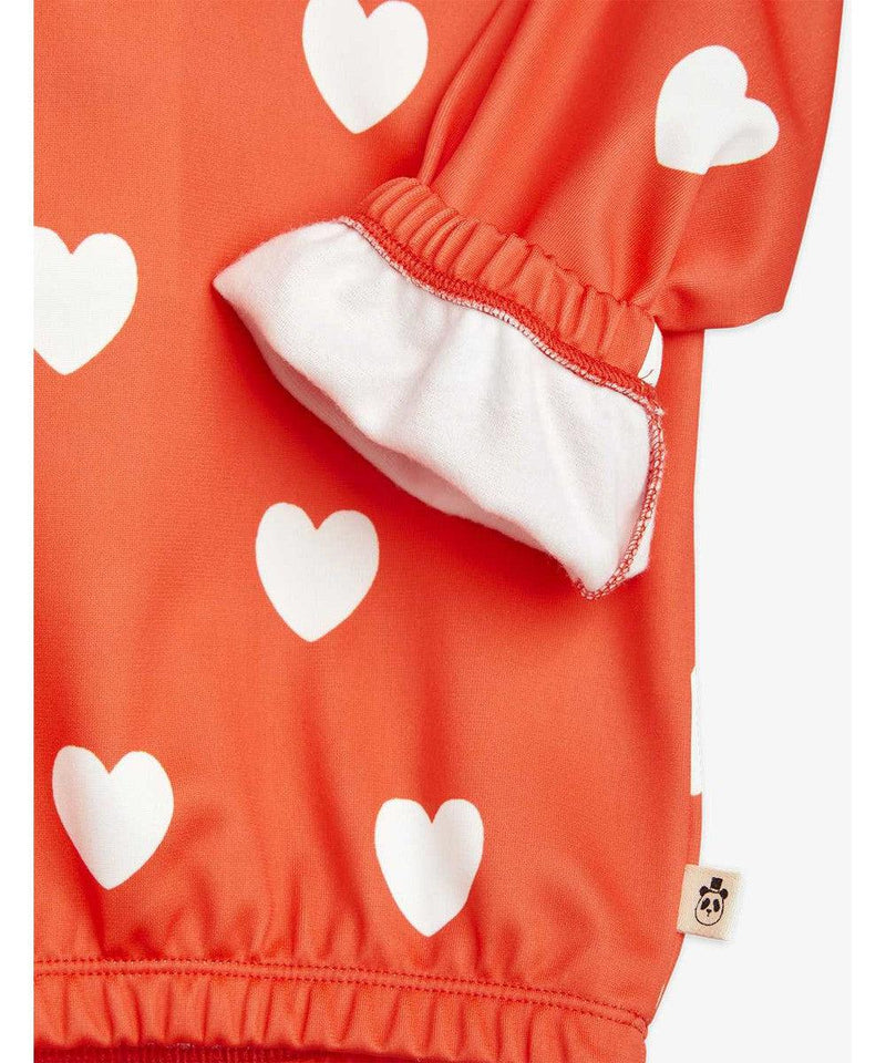 Mini Rodini Hearts Hoodie Red