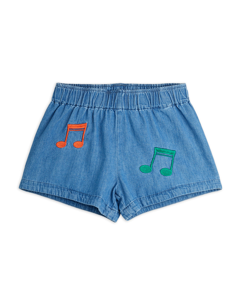 Mini Rodini Note Lightweight Denim Shorts