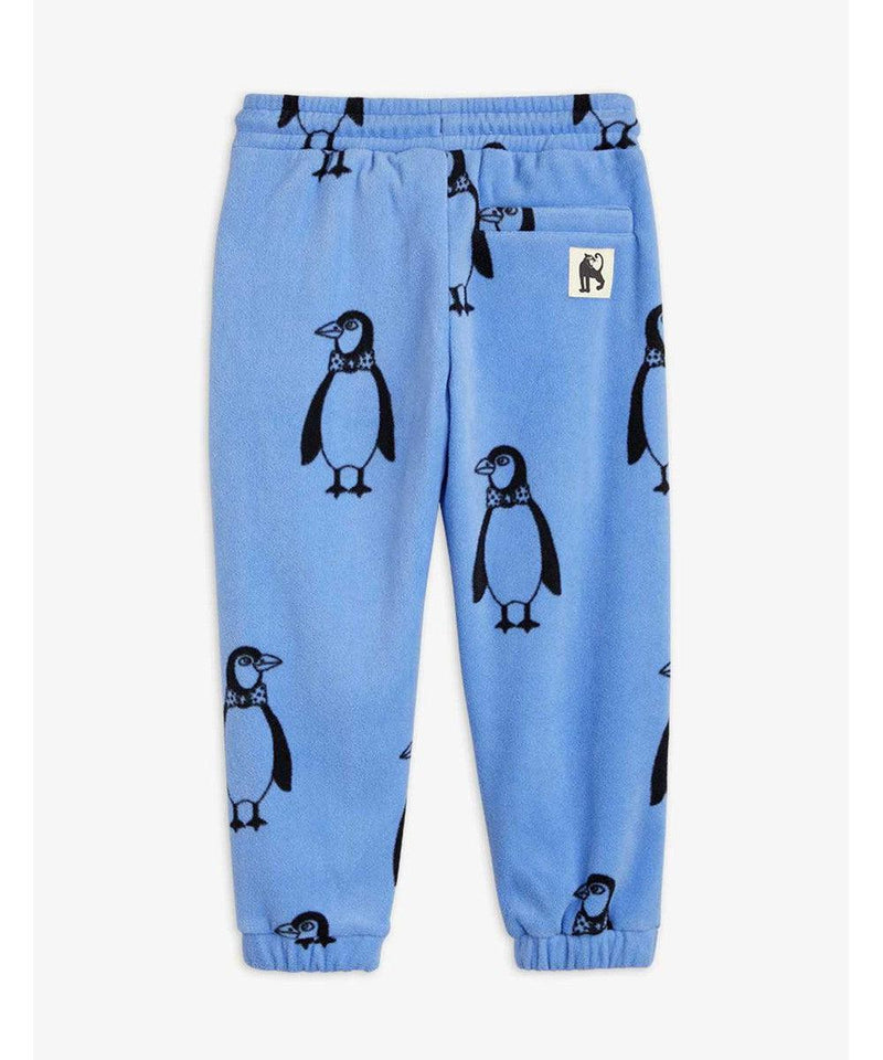 Mini Rodini penguin Fleece trousers Blue