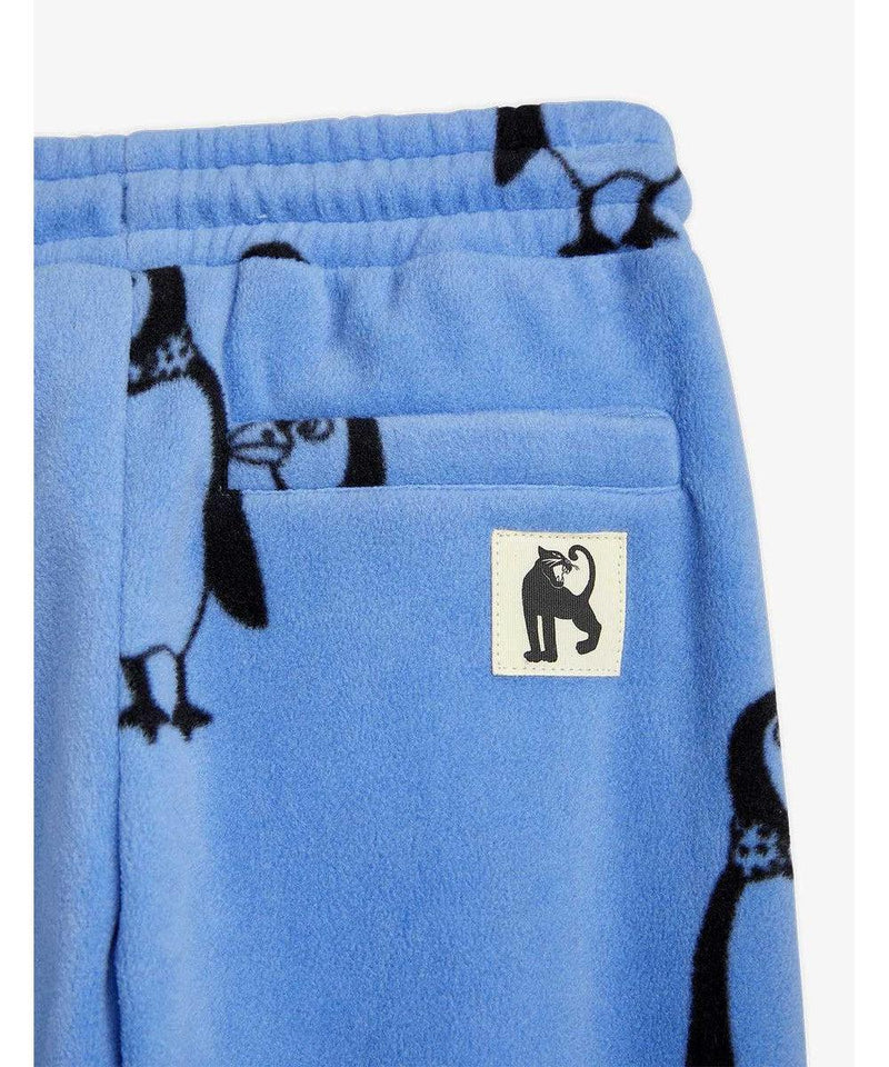 Mini Rodini penguin Fleece trousers Blue