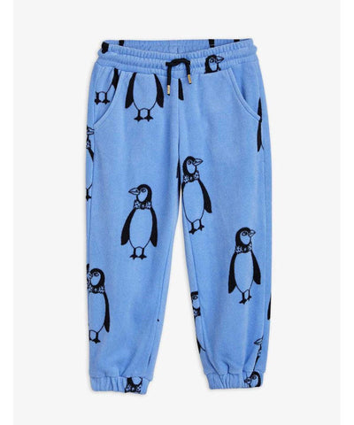 Mini Rodini penguin Fleece trousers Blue