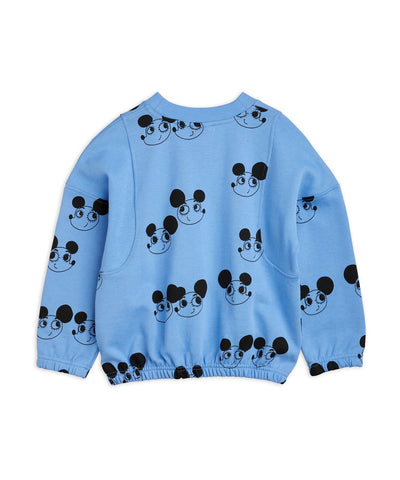 Mini Rodini Ritzrats Baby Aop Sweatshirt Blue