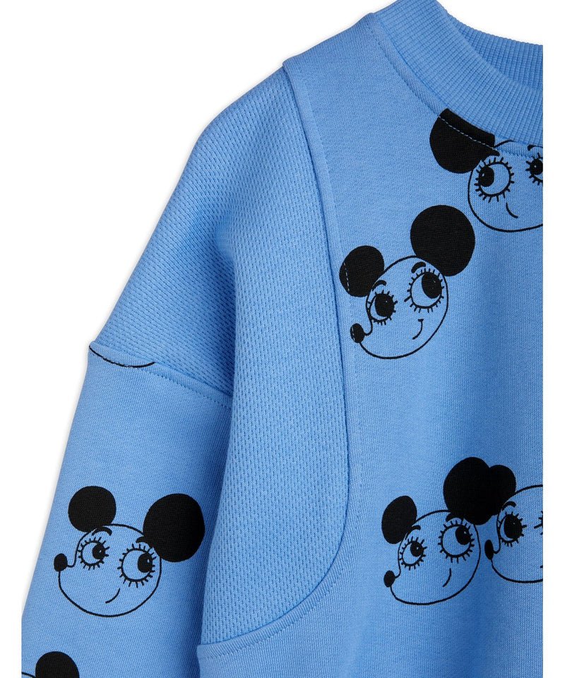 Mini Rodini Ritzrats Baby Aop Sweatshirt Blue