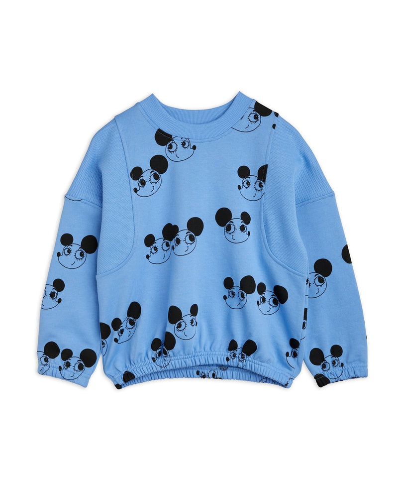 Mini Rodini Ritzrats Baby Aop Sweatshirt Blue