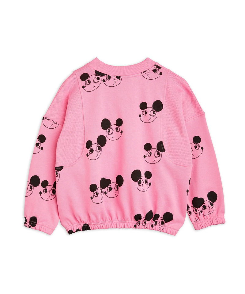 Mini Rodini Ritzrats Baby Aop Sweatshirt Pink