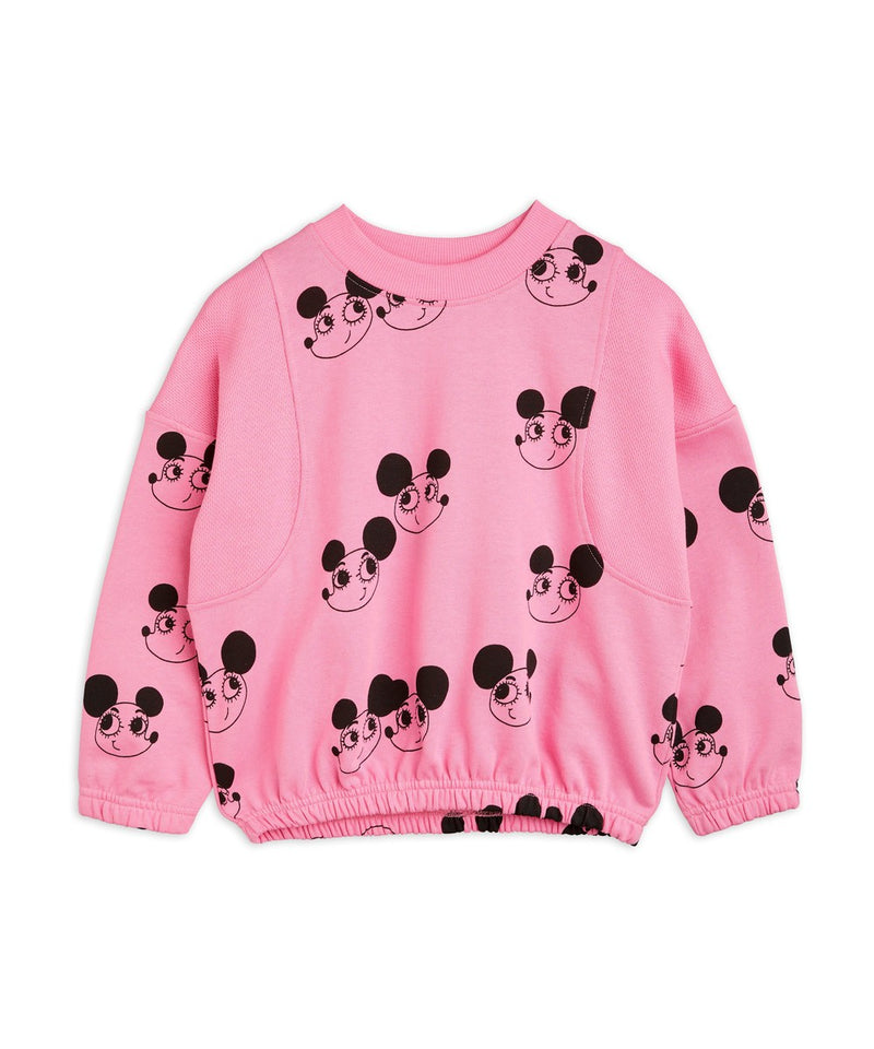 Mini Rodini Ritzrats Baby Aop Sweatshirt Pink