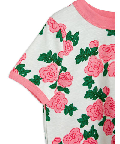 Mini Rodini Roses Aop Tee Pink