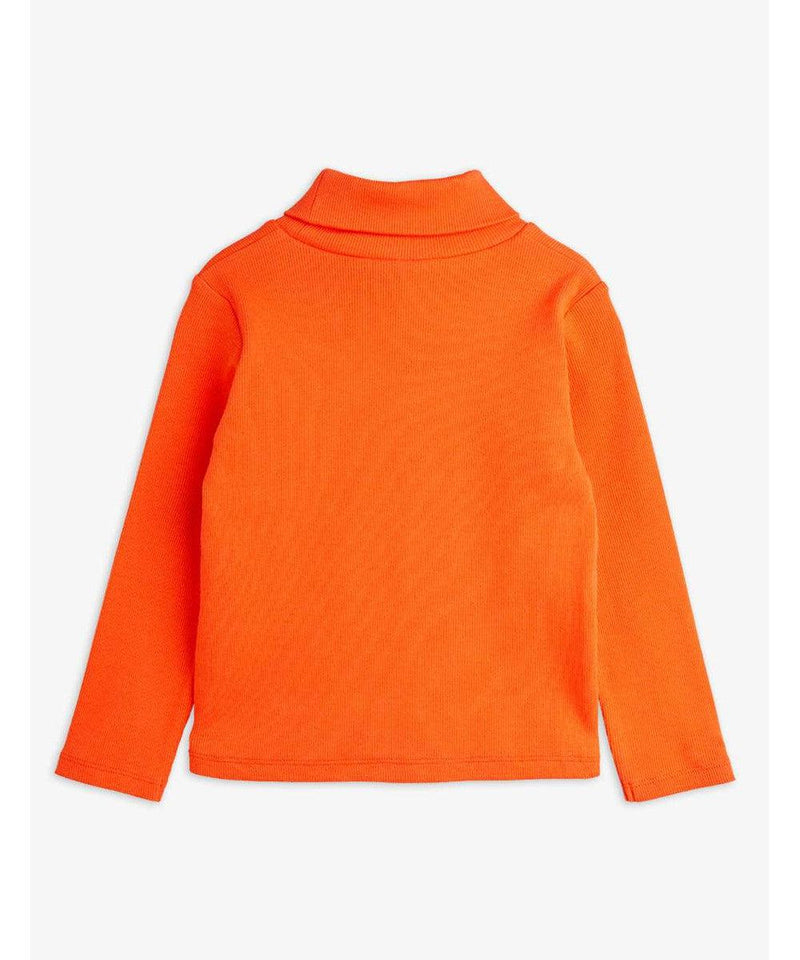 Mini Rodini Solid Rib Turtleneck Red