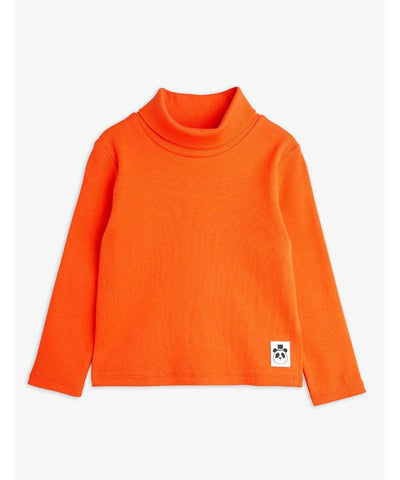 Mini Rodini Solid Rib Turtleneck Red