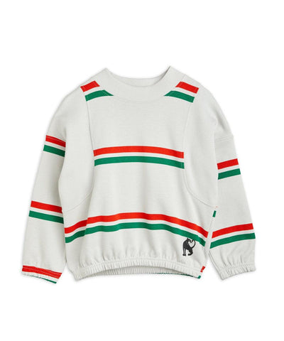 Mini Rodini Stripe Aop Sweatshirt Grey