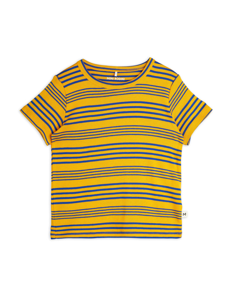 Mini Rodini Stripe yd ss Tee Orange