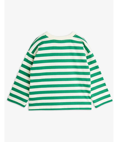 Mini Rodini Striped Tee Green