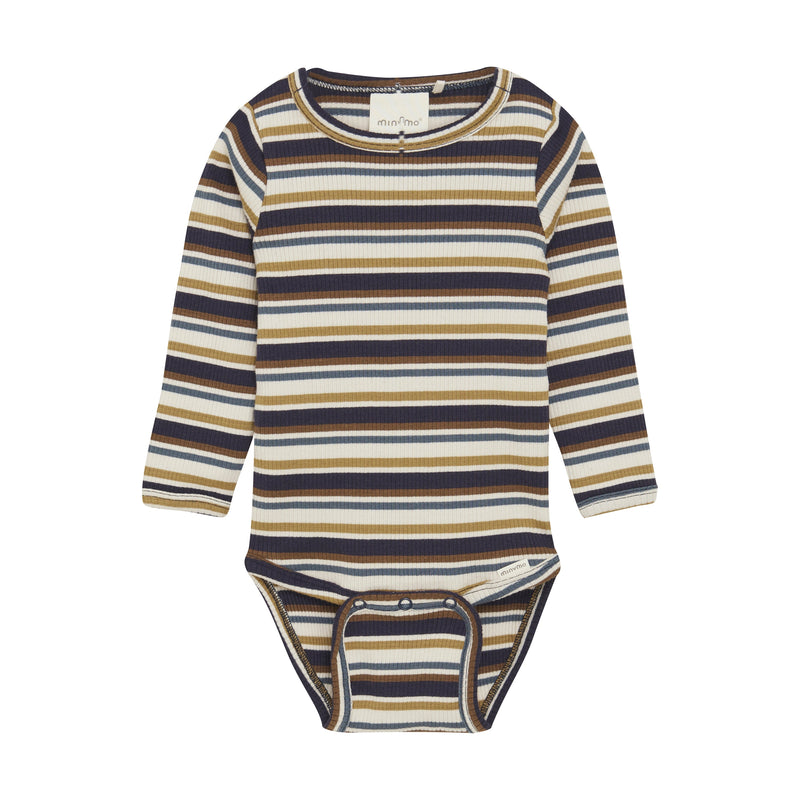 Minymo Baby Body L/S Rib Parisian night